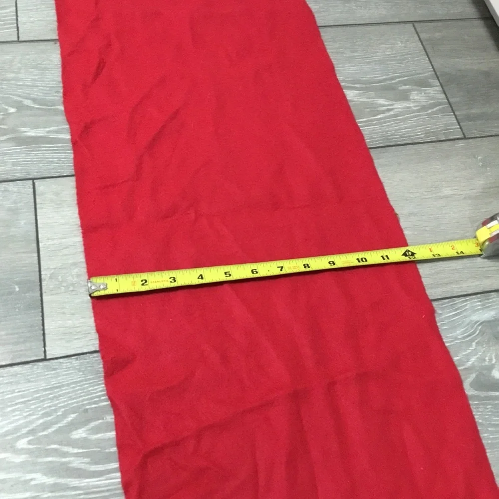 Wilsons The Leather Experts Faux Cashmere Fringe Scarf Red Made in Italy